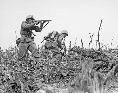 American Marines in action on Okinawa