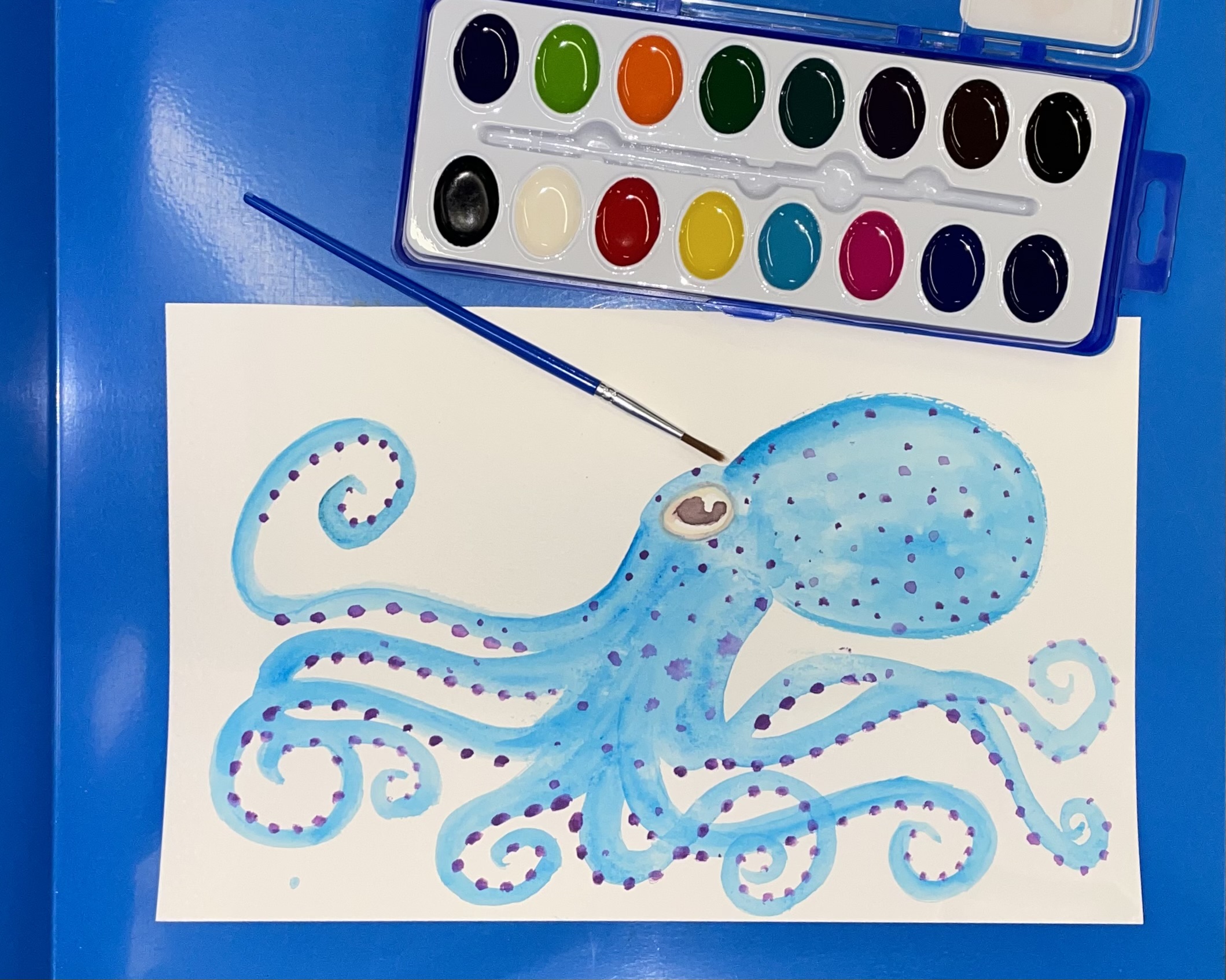 Watercolor Octopus Craft