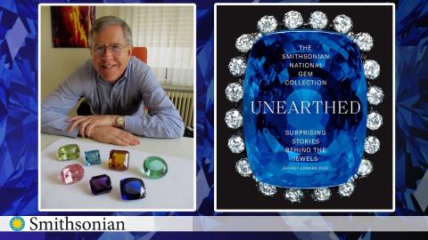 Smithsonian's Dr. Jeffrey Post with his book "Unearthed: The Smithsonian National Gem Collection"