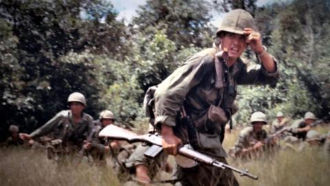 Soldiers advancing in the "Second Korean War"