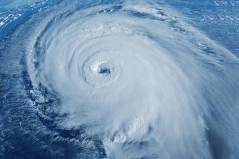 Picture of a hurricane from space