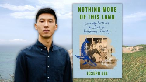 Author Joseph Lee with his book "Nothing More of this Land".