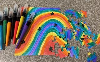 jigsaw puzzle decorated by hand 