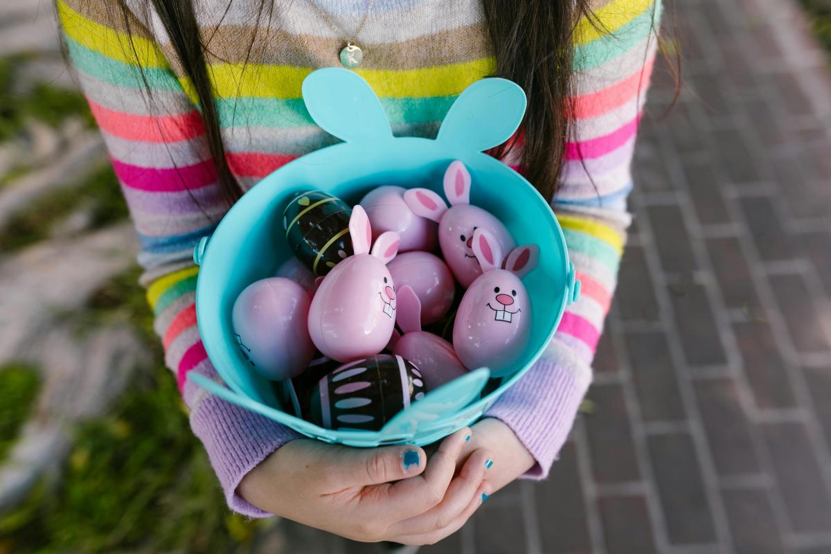 basket of easter eggs