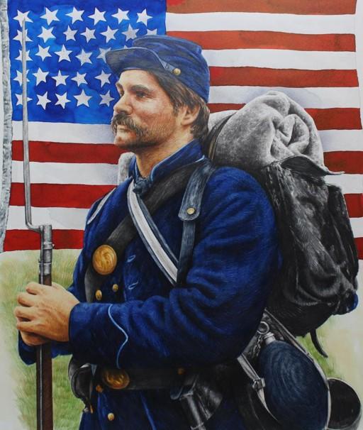 Picture is of a Civil War soldier