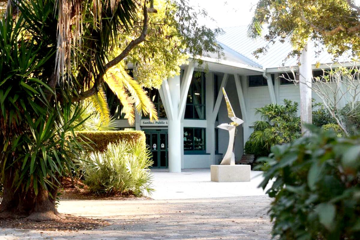 front of sanibel public library image